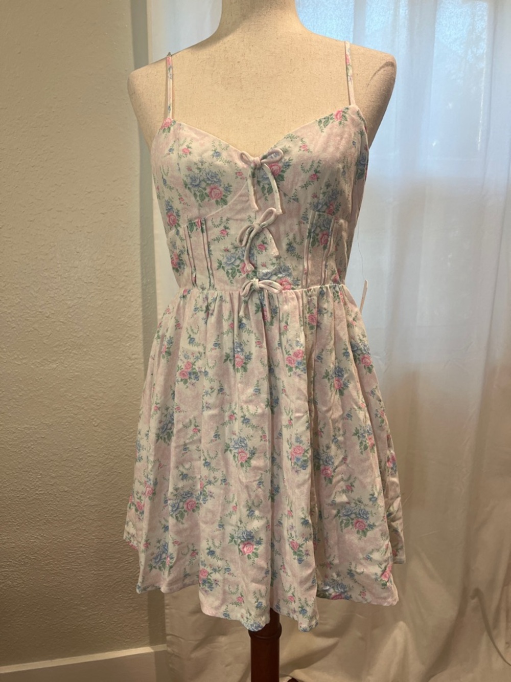 Altar'd State Pink Floral Mini Dress